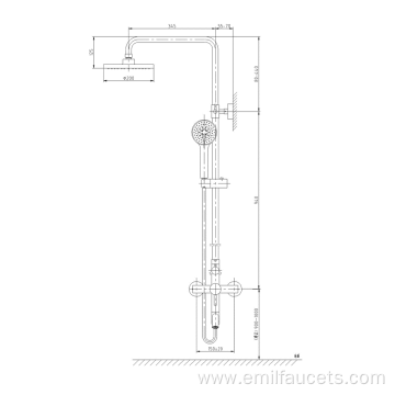 Rain Shower Head & Handheld Shower Spray Faucet